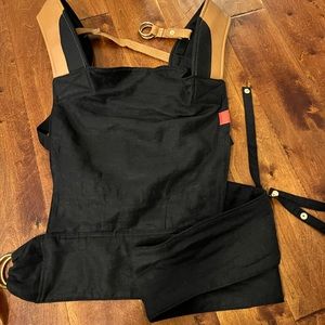 NEW Linen Scout Baby Carrier - Whiskey Leather with Hood and Strap Covers